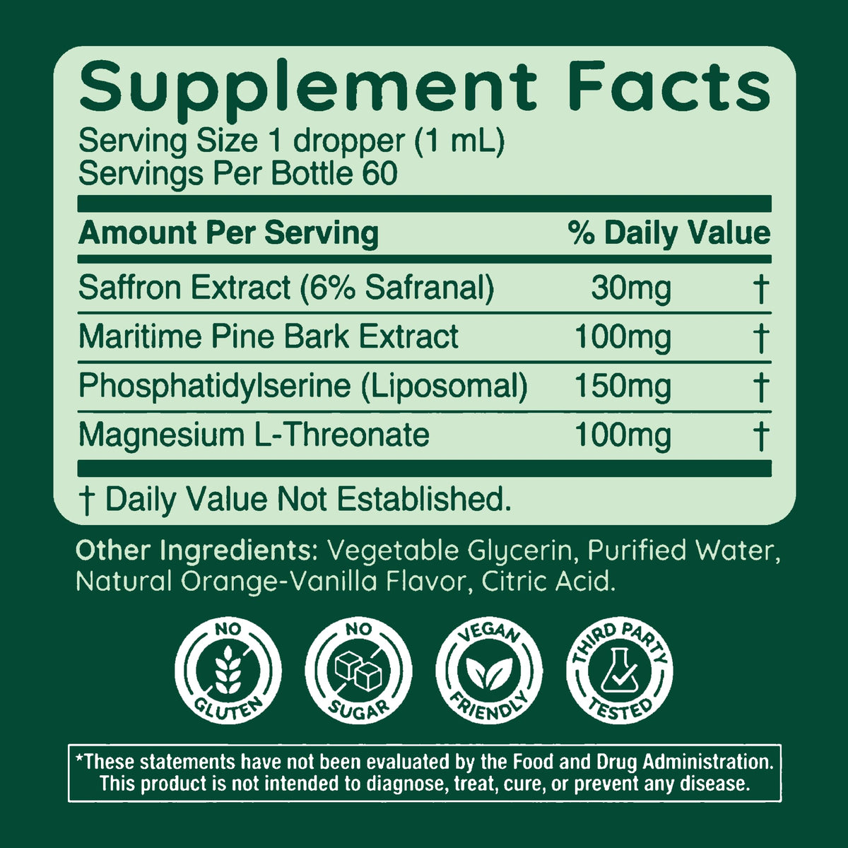 Halla Steady Mood Drops Saffron Extract, Maritime Pine Bark Extract, Phosphatidylserine, Magnesium L-Threonate, Sleep Supplements, Improves Focus & Attention, Mood Support Supplement, 60ml HALLA buy supplements Au