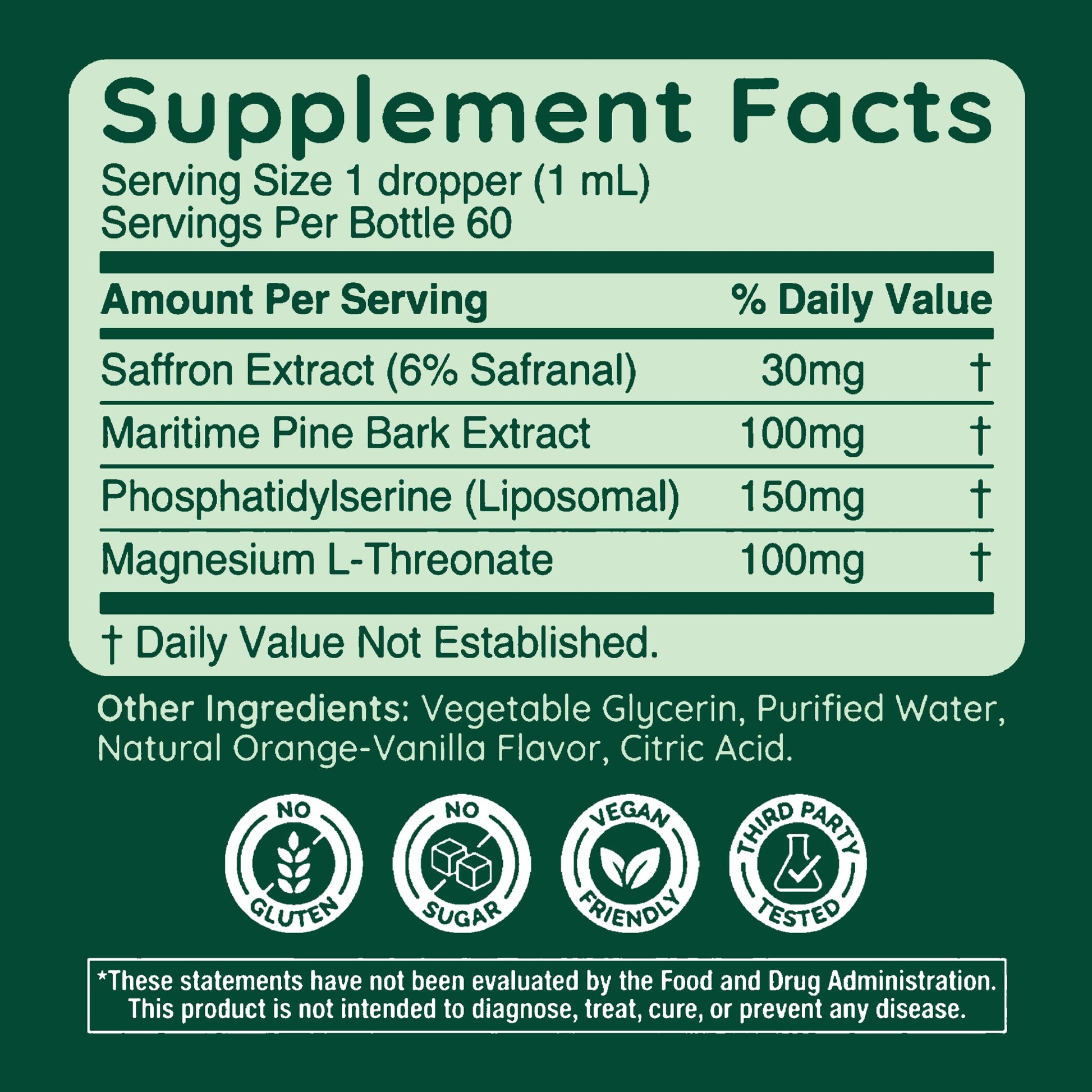 Halla Steady Mood Drops Saffron Extract, Maritime Pine Bark Extract, Phosphatidylserine, Magnesium L-Threonate, Sleep Supplements, Improves Focus & Attention, Mood Support Supplement, 60ml HALLA buy supplements Au
