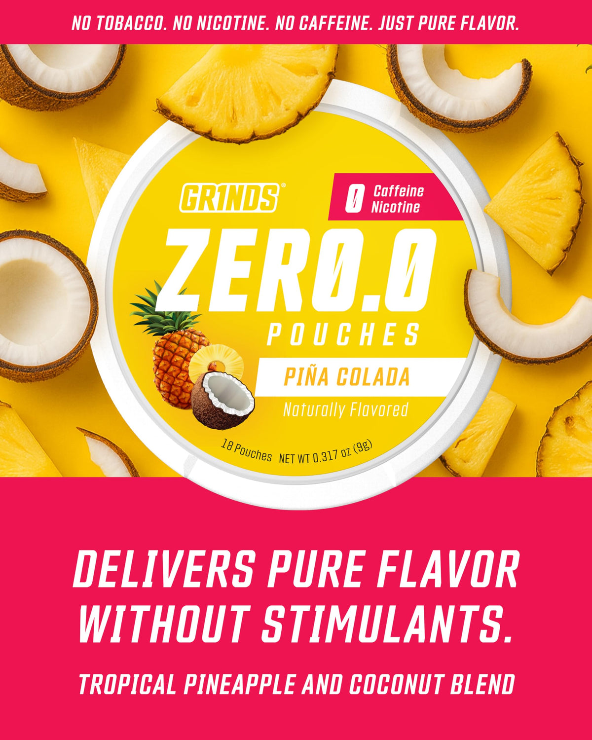 GRINDS Pouches Performance Sampler Pack - Includes Watermelon Energy, Caffeine-Free Piña Colada and Blue Raspberry Nootropic Pouches - Sugar-Free - Zero Calories GRINDSBuy Supplements Australia