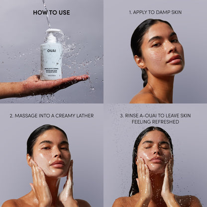 OUAI Detox Facial Cleanser - Deep Cleansing Face Wash with Glycolic Acid, Niacinamide & PHA - Removes Sweat, Dirt & Oil Without Drying - Gentle Face Cleanser for Post-Workout (7.8 Fl Oz) OUAIBuy Supplements Australia