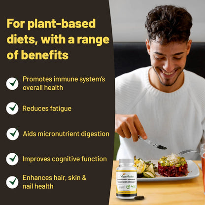 Vegan Vitality Immunity Booster Bundle 6 Months - Vegan Multivitamins and Vegan Omega 3 Algae Oil. High Strength Plant Based Formula for Immunity Vegan VitalityBuy Supplements Australia