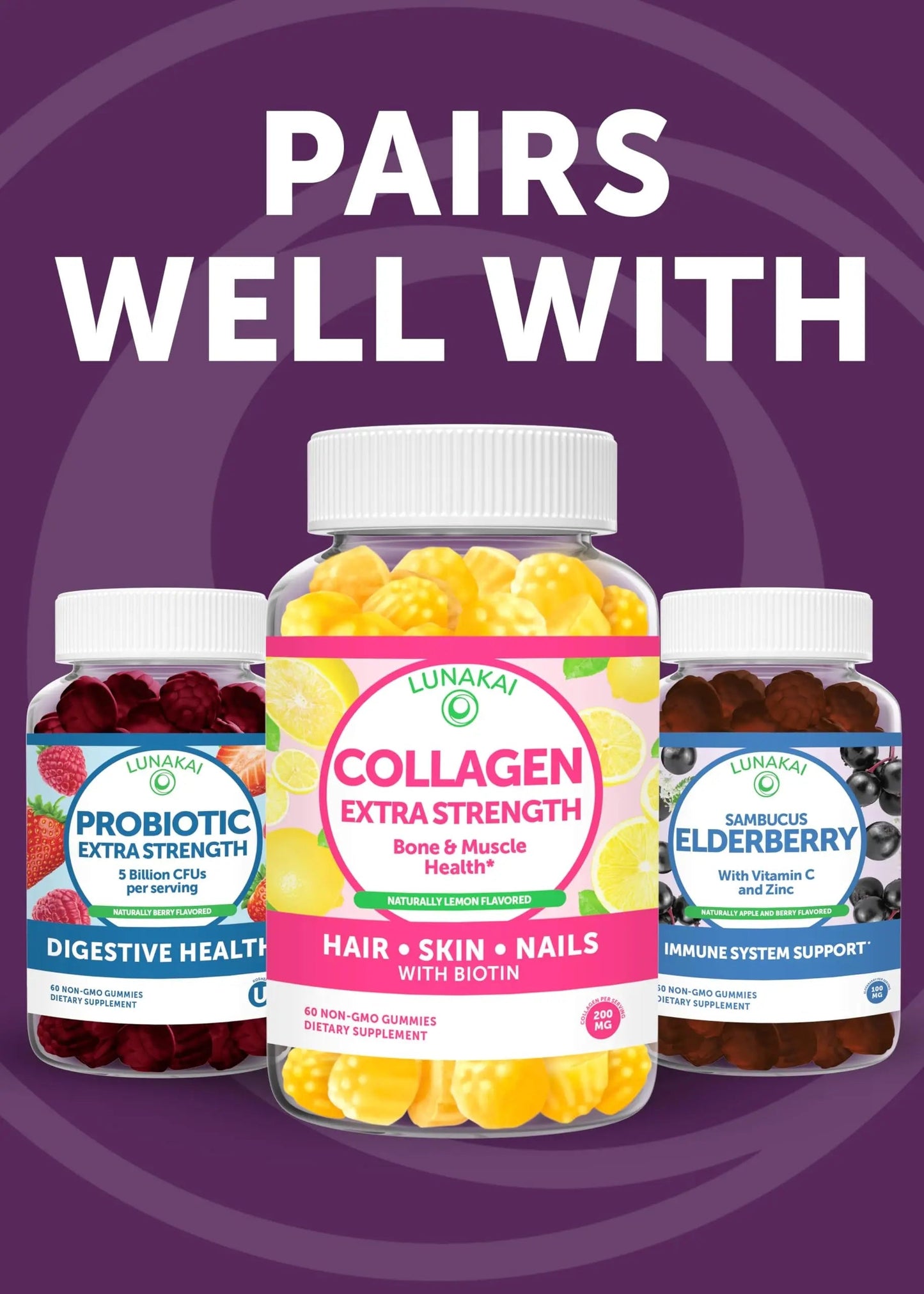 Lunakai USA Made 50 Plus Women's Multivitamin Gummies - Delicious Formula Enhanced with Essential Vitamins LunakaiBuy Supplements Australia