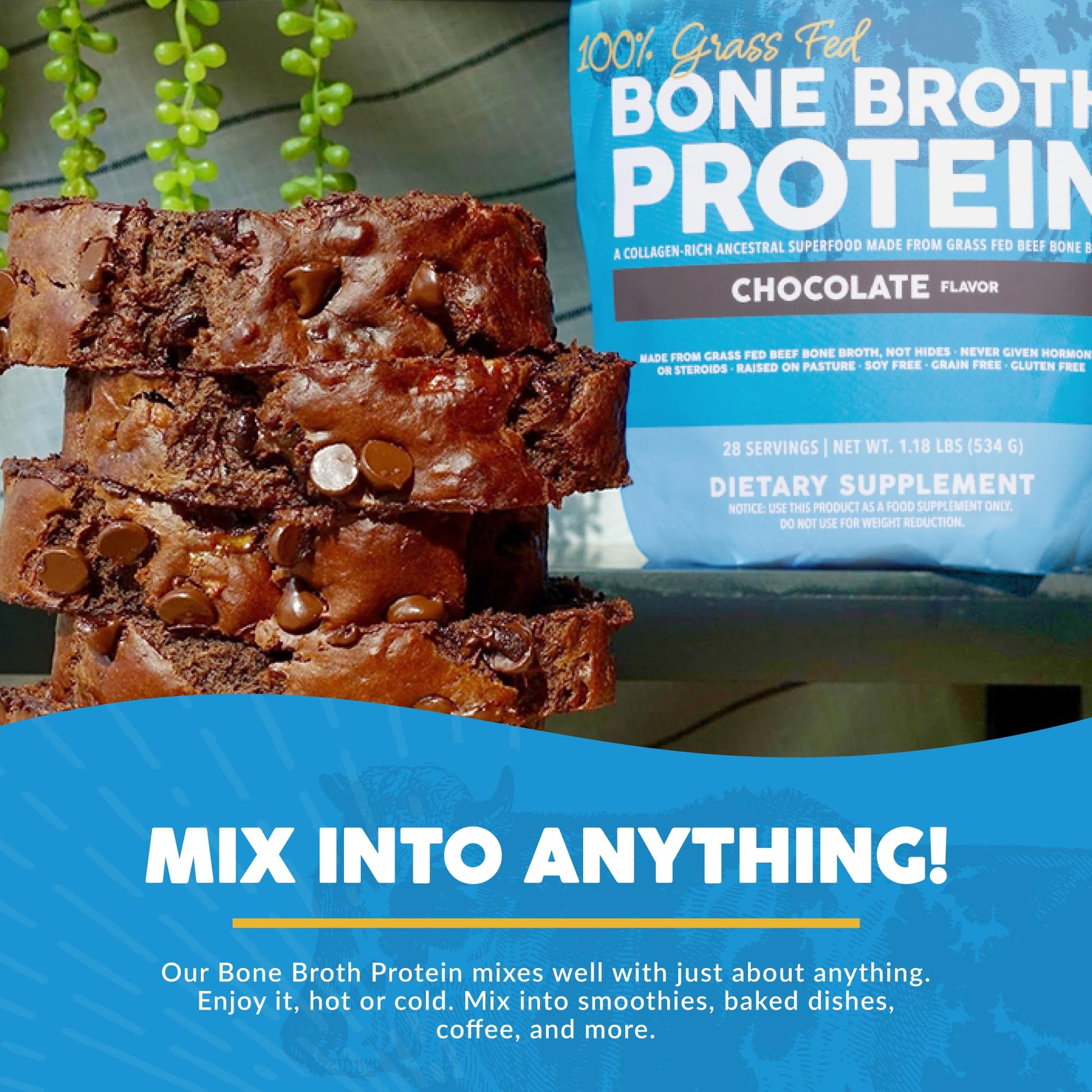 Paleovalley 100% Grass Fed Bone Broth Protein Powder - Chocolate - Rich in Collagen PaleovalleyBuy Supplements Australia