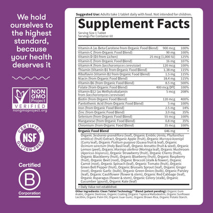Garden of Life Organics Multivitamin for Women - Women's Once Daily Multi - Whole Food Multi with Iron, Biotin, Vegan Organic Womens Multivitamin Garden of LifeBuy Supplements Australia