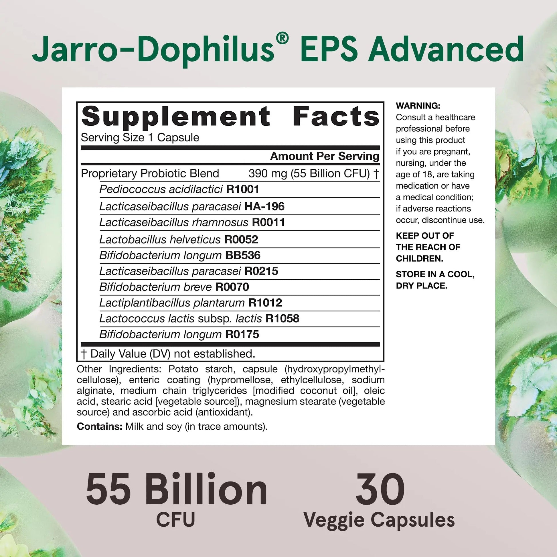 Jarrow Formulas Jarro-Dophilus EPS Advanced, 55 Billion CFU Probiotics, Digestive Support for Adults, 30 Probiotic Supplement Veggie Capsules, Up to 30 Day Supply Jarrow FormulasBuy Supplements Australia