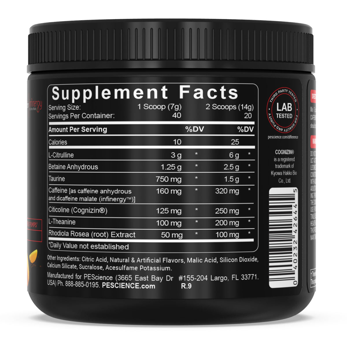 PEScience Prolific Pre Workout Powder for Men & Women with L-Citrulline Nitric Oxide Booster, Energy Powder & Nootropic for Focus – Preworkout Without Beta Alanine – 40 Scoops, Mango Splash PEScienceBuy Supplements Australia