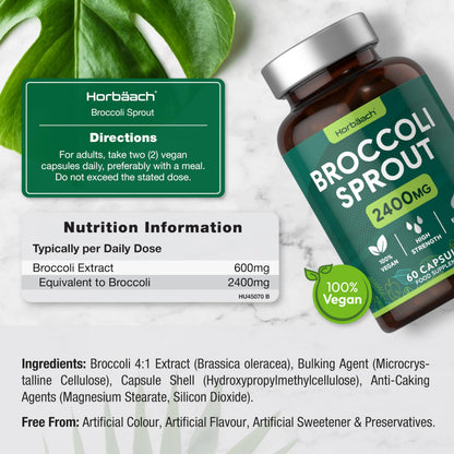 Broccoli Sprout Extract | Activated Sulforaphane Supplement | 2400mg Capsules | 60 Ct HorbäachBuy Supplements Australia