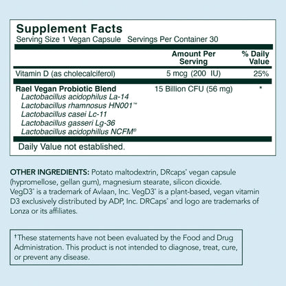 Rael Probiotics for Women - Supplements, Digestive Enzymes, Prebiotics, pH Balance, Vaginal Odor & Flora RaelBuy Supplements Australia