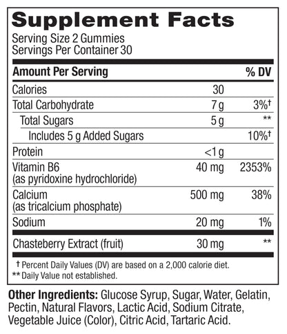 OLLY Period Hero Gummies, PMS Support Supplement,* Chasteberry, Vitamin B6, Calcium, Cran-Raspberry Flavor, 30 Day Supply - 60 Count OLLYBuy Supplements Australia