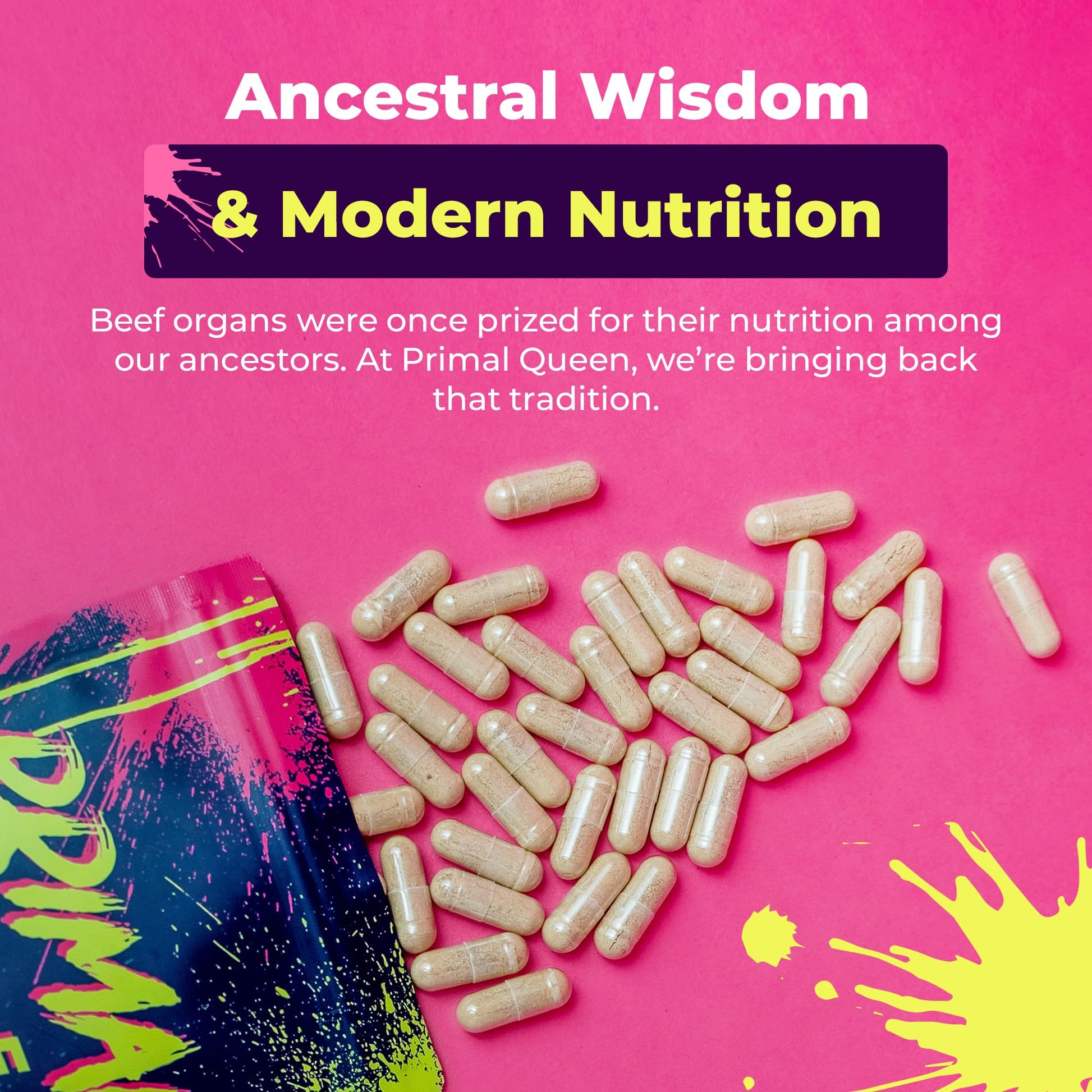 Primal Queen Female-Optimized Beef Organ Superfood Supplement (Beef Liver, Kidney, Heart, & 3 More) - 100% Grass Fed, Pasture Raised - 3rd Party & Clinically Tested Primal QueenBuy Supplements Australia