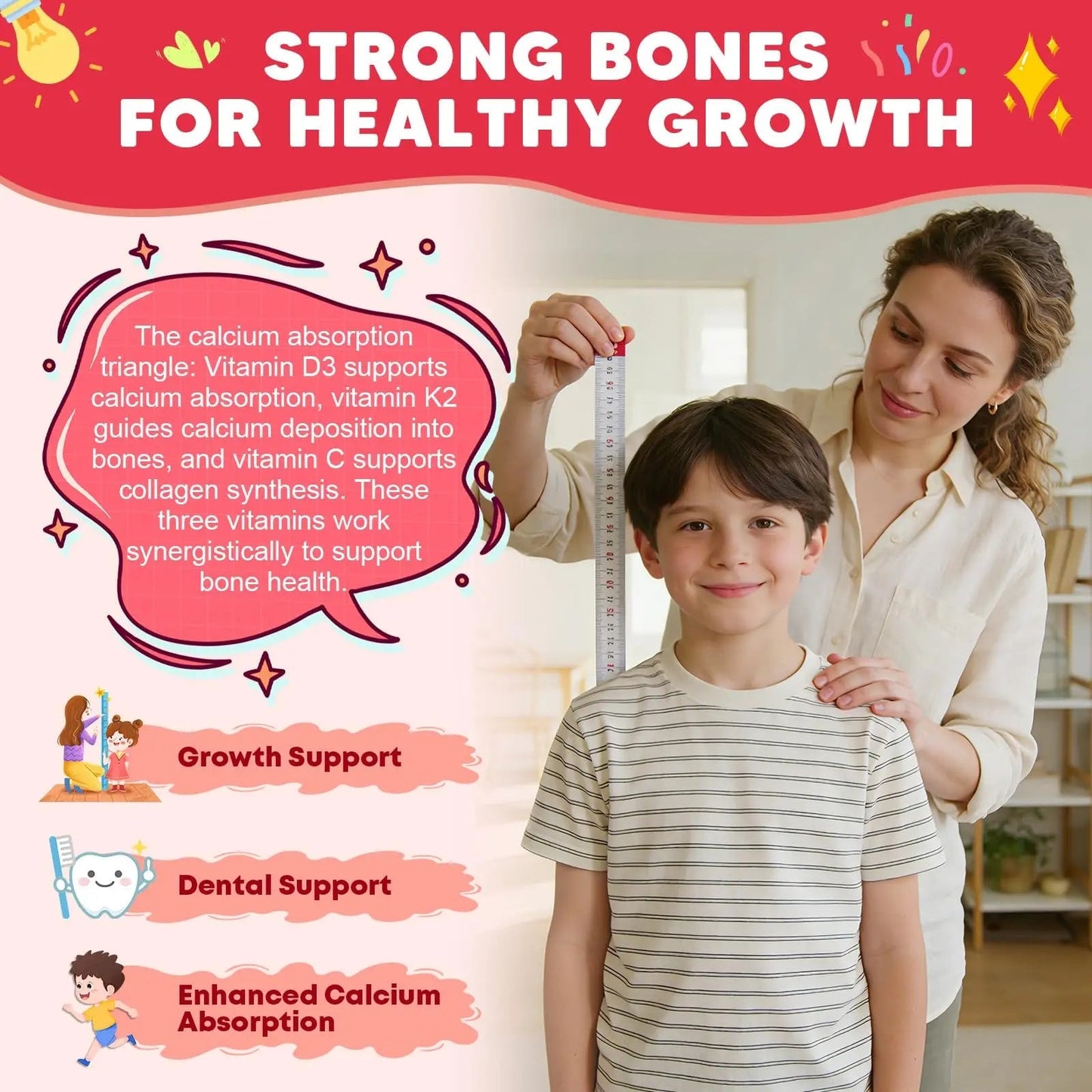 Sugar Free Calcium Multivitamin Gummies for Kids - Nutritional, Immune, Bone Support, Whole Multivitamin, with Vitamins A, C, D, B1, B2, B6, Folate JIANKYTZBuy Supplements Australia