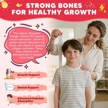 Sugar Free Calcium Multivitamin Gummies for Kids - Nutritional, Immune, Bone Support, Whole Multivitamin, with Vitamins A, C, D, B1, B2, B6, Folate JIANKYTZBuy Supplements Australia