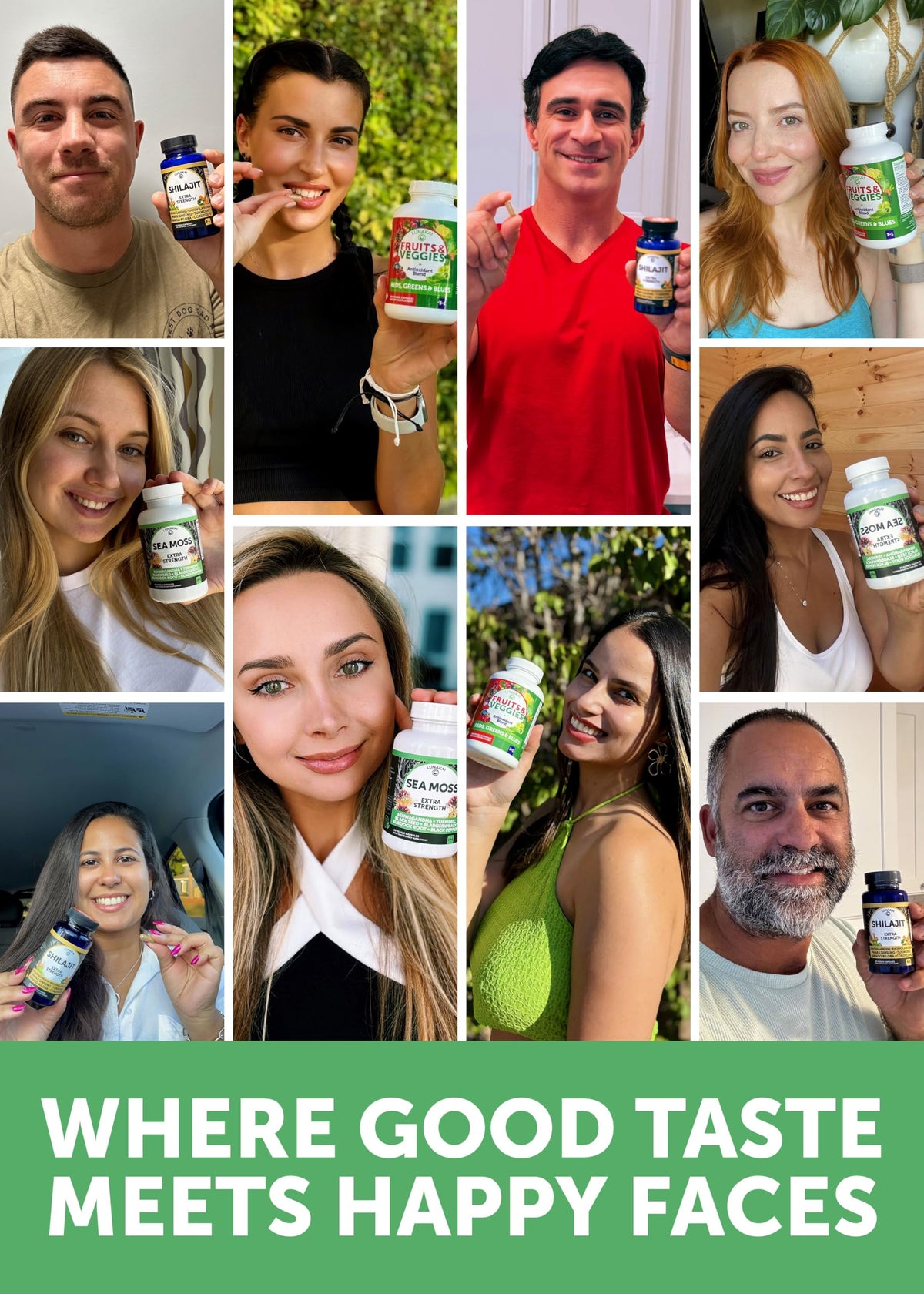 Lunakai USA Made Superfood Fruits & Veggies Supplement & Irish Sea Moss Bundle with 4 Blends, Black Seed Oil & Ashwagandha for Immune & Wellness Support Lunakai buy supplements Au