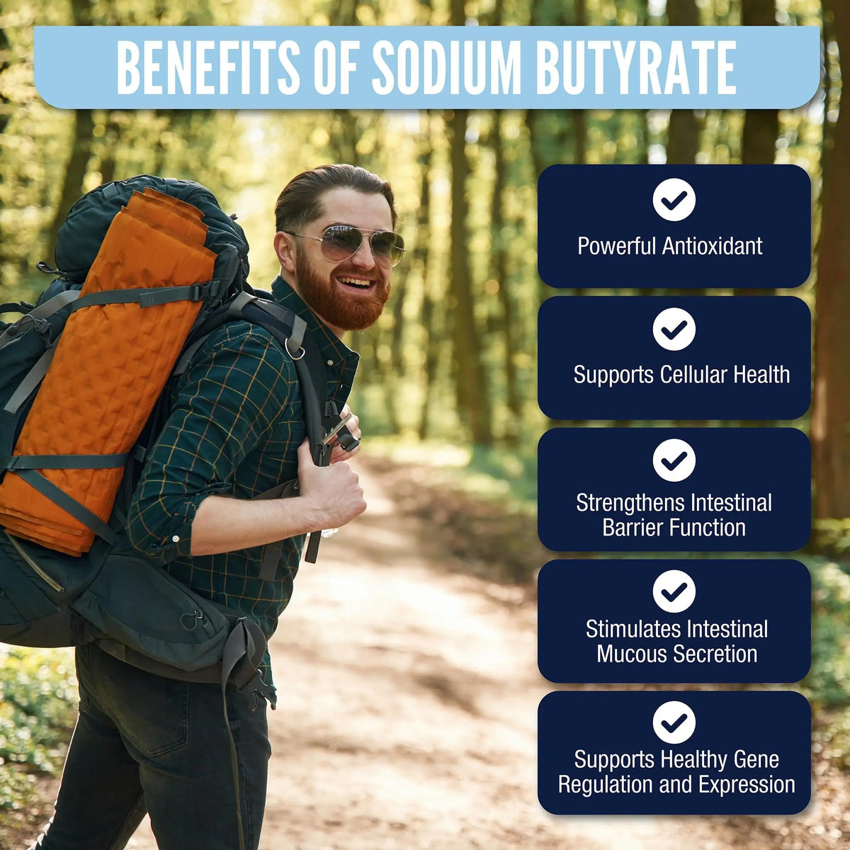 LongJuvity Sodium Butyrate Supplement (300mg) - Optimal Gut Health for Men & Women - Digestion Support & Leaky Gut Repair - Postbiotic Short Chain Fatty Acid, Lab Tested (120 Extended Release Caps) LongJuvity LabsBuy Supplements Australia
