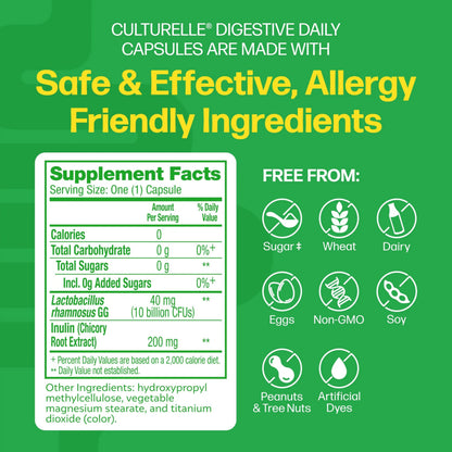 Culturelle Daily Probiotic Capsules For Men & Women, Most Clinically Studied Probiotic Strain, Digestive & Gut Health, Supports Occasional Diarrhea, Gas & Bloating, 1 Month Supply, 30 CT CulturelleBuy Supplements Australia
