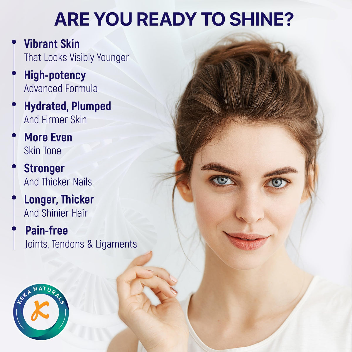 Hydrolysed Marine Collagen Peptides 2300mg - Enhanced with Hyaluronic Acid & Vitamin C Keka NaturalsBuy Supplements Australia