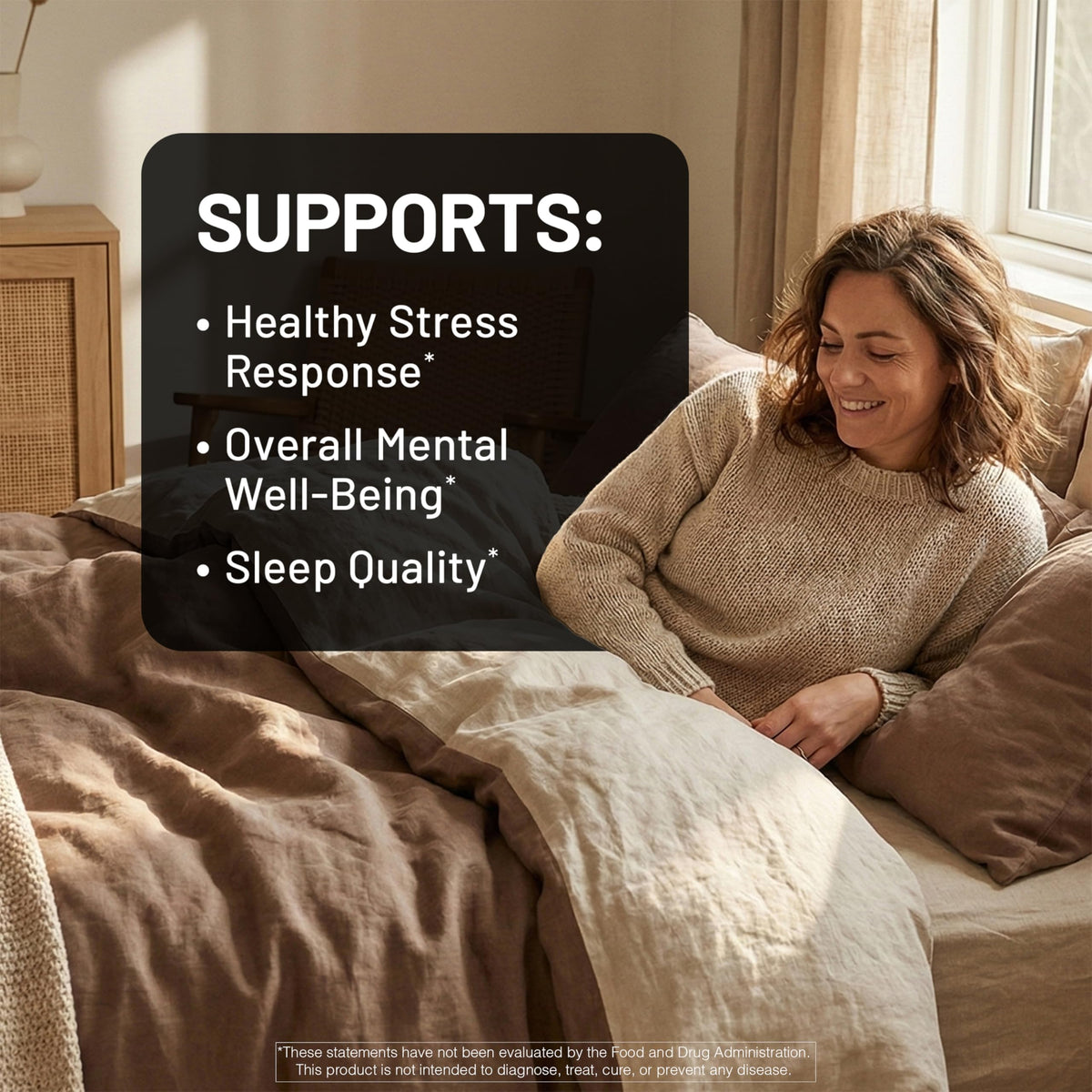NatureWise Ashwagandha for Stress - With KSM-66 Extract, GABA, L-Theanine, Rhodiola Rosea - Herbal Mood & Sleep Support - Vegan, Non-GMO, Gluten-Free - 60 Capsules[1-Month Supply] NatureWiseBuy Supplements Australia