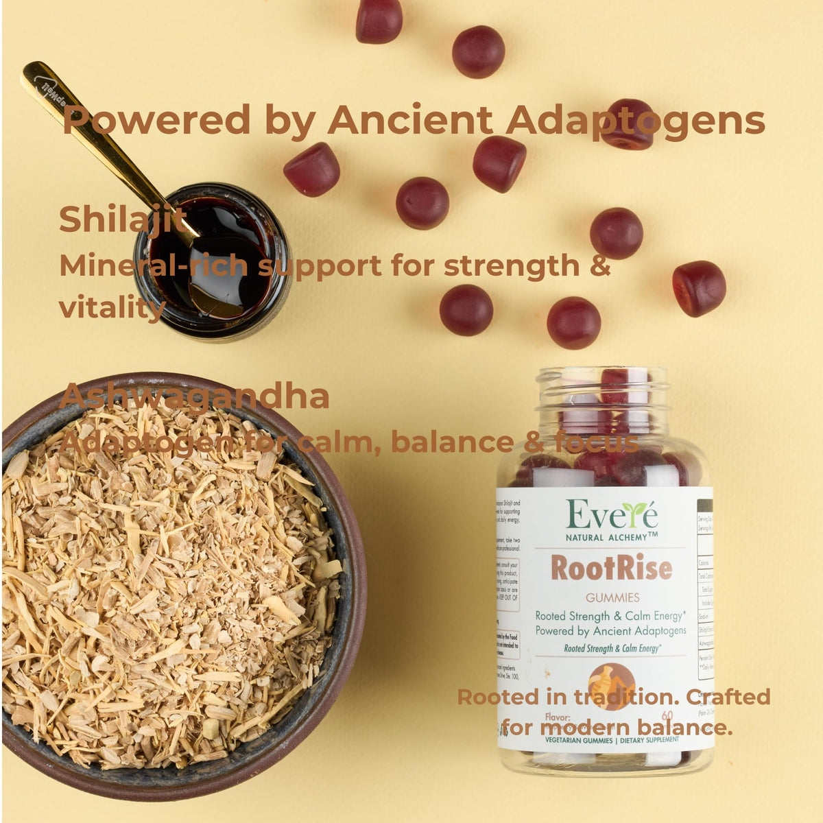 The EverÉ Natural Alchemy Evere RootRise Gummies - Shilajit + Ashwagandha Gummies The EverÉ Natural Alchemy buy supplements Au
