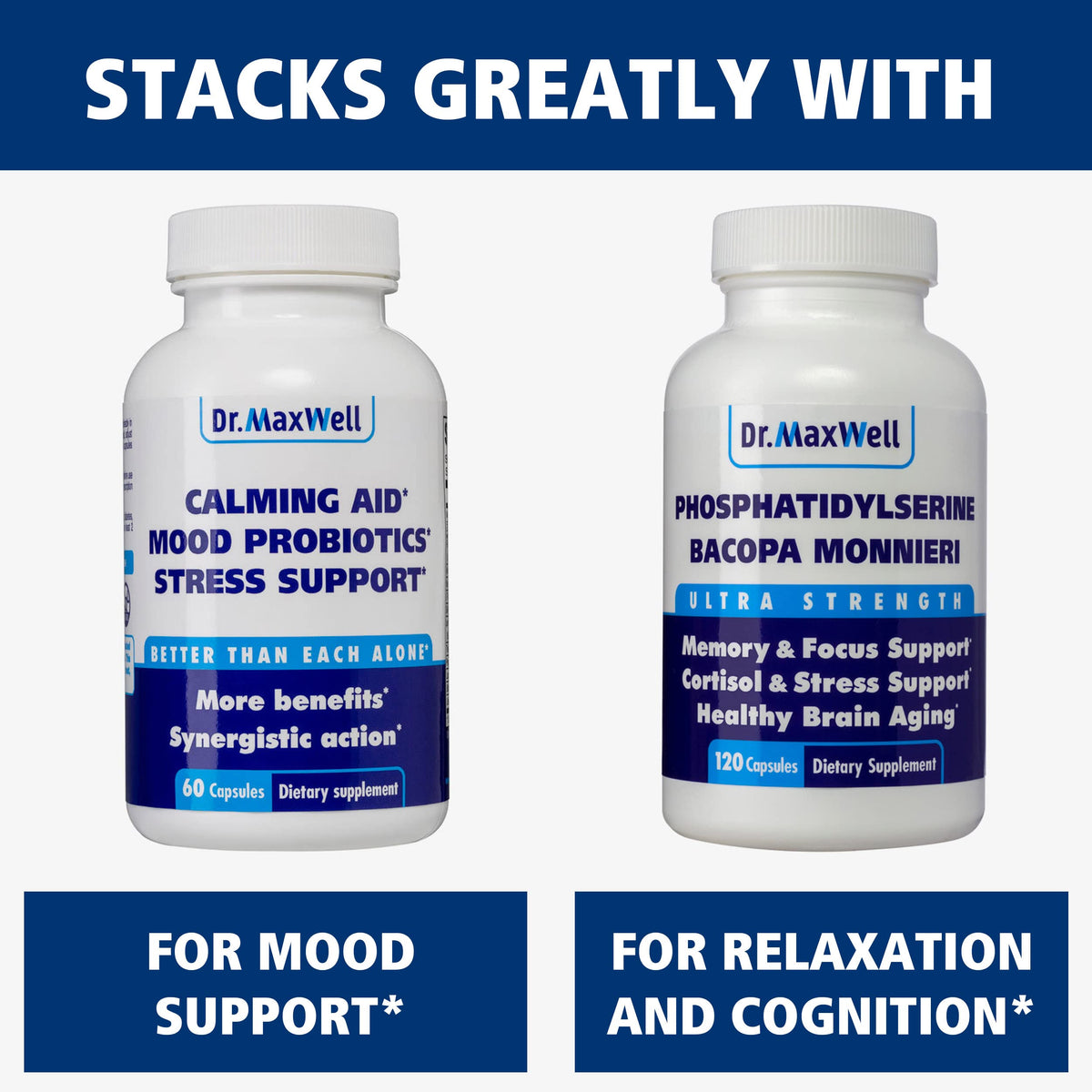 Dr. Maxwell Cortisol Manager Supplement, Supports Relaxation, Mood & Sleep in Times of Occasional Stress, Ashwagandha Rhodiola Adaptogens, Helps Maintain Normal Cortisol Levels, 120 Capsules Dr. MaxwellBuy Supplements Australia