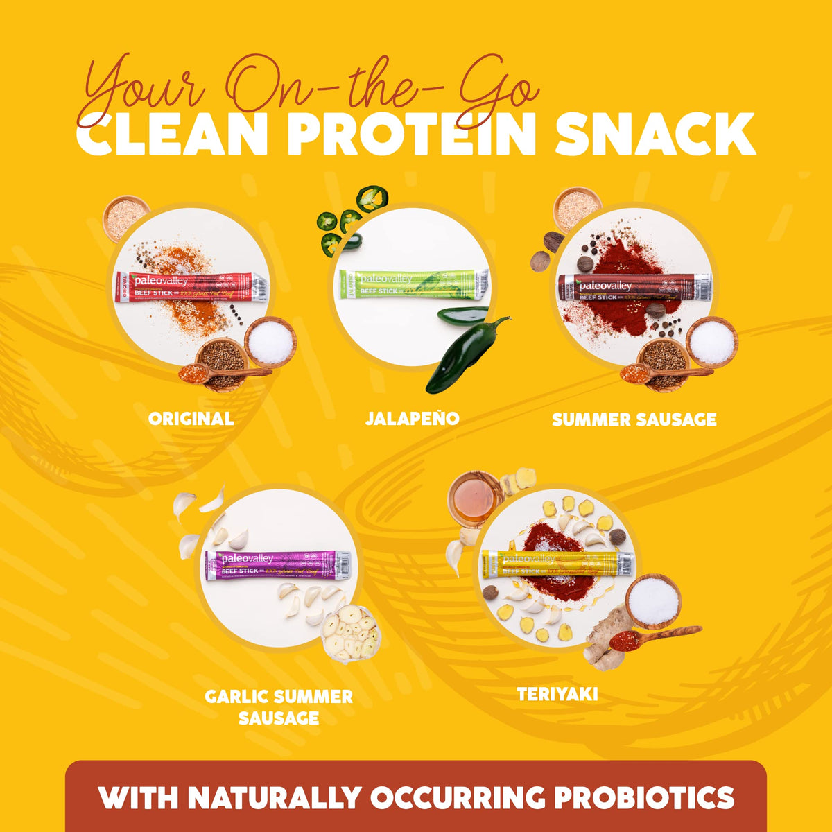 Paleovalley 100% Grass Fed Teriyaki Beef Sticks - Delicious Gluten Free Beef Snack - High Protein Keto Friendly PaleovalleyBuy Supplements Australia