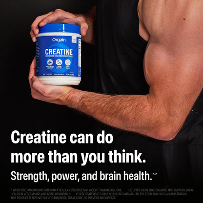 Orgain Creatine Monohydrate Micronized Powder, 100 Servings, Unflavored, Supports Muscle Growth, Post Workout Recovery and Brain Health, No Artificial Additives, for Men & Women, Vegan OrgainBuy Supplements Australia