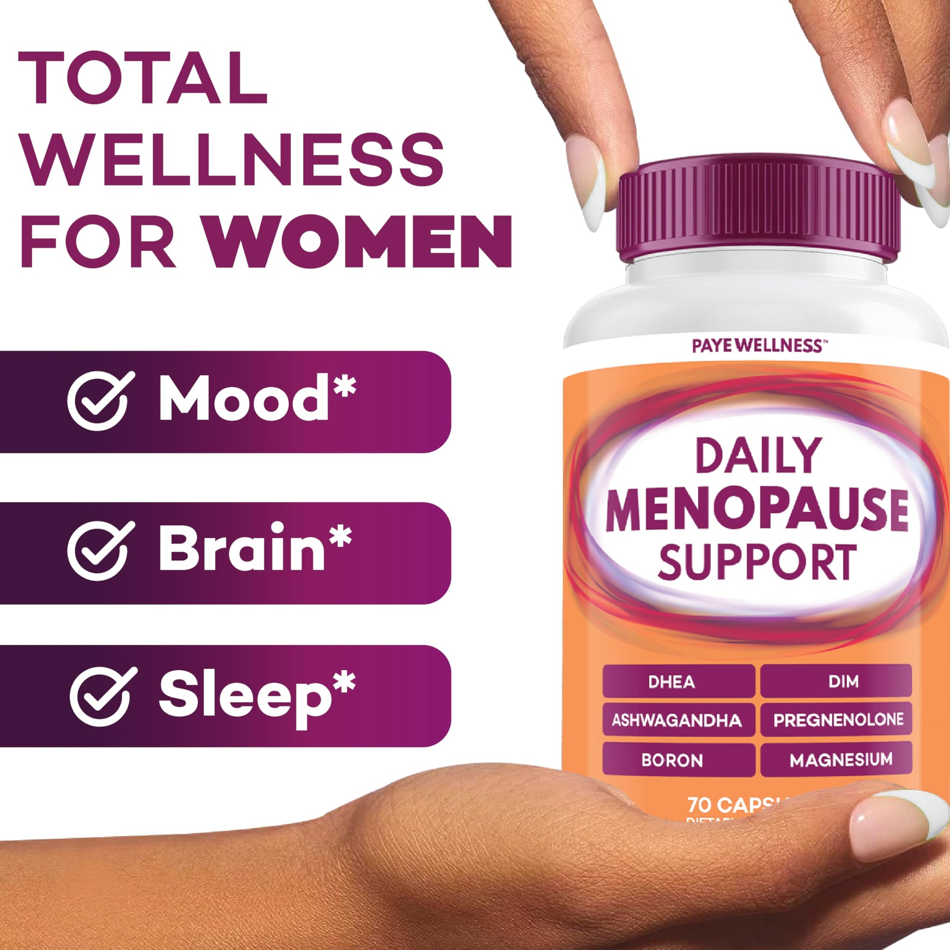 Menopause and Perimenopause Supplement for Women 10-1 Relief Formula for Hot Flashes, Night Sweats, Mood, Energy & Hormone – DIM, Ashwagandha, Vitamin D, DHEA, Zinc, Magnesium 2-Pack, 140 Capsules PAYÉBuy Supplements Australia