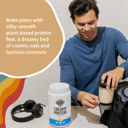 Garden of Life Creamy Vanilla Cookie Protein Powder + Oatmilk 20g Organic Vegan Plant Garden of LifeBuy Supplements Australia