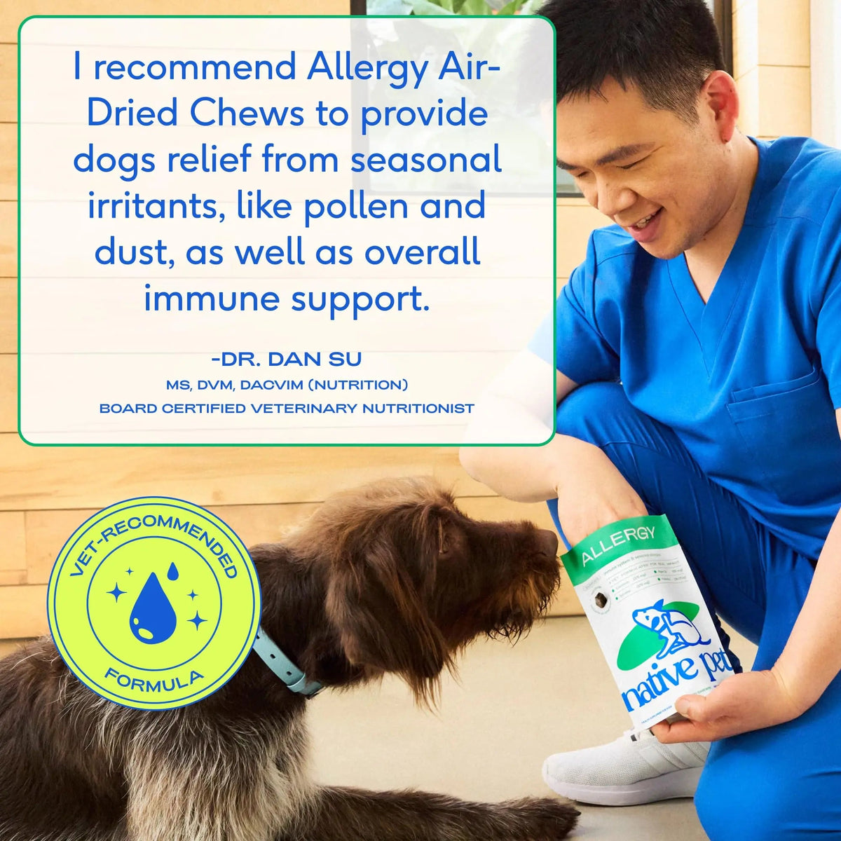 Native Pet Dog Allergy Chews - Dog Allergy Relief for Medium Breeds - Supports Seasonal Itch Relief, Healthy Immune Function & Reduces Sneezing - Colostrum, Spirulina, & Probiotics - 30 Days Supply Native PetBuy Supplements Australia