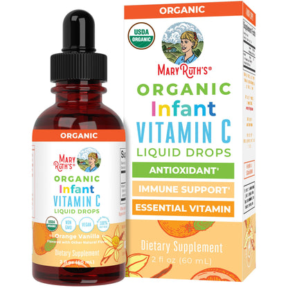 MaryRuth Organics Infant & Baby Vitamin C Supplement | USDA Organic Vitamin C Liquid Drops for Infants | Ages 6-12 Months | Immune Support | Overall Health | Vegan | Non-GMO | Gluten Free | 2 Fl Oz MARYRUTH'SBuy Supplements Australia