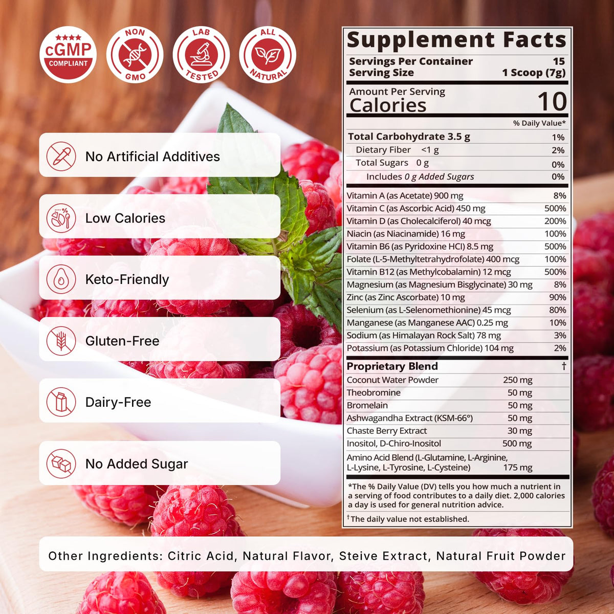 Veltracha Hormone Balance for Women, Myo & D-Chiro Inositol Powder with Folate & Amino Acid & Ashwagandha - Ovarian Support, Mood Regulation & PMS Relief, Raspberry Lemon, 15 Servings VeltrachaBuy Supplements Australia