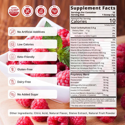 Veltracha Hormone Balance for Women, Myo & D-Chiro Inositol Powder with Folate & Amino Acid & Ashwagandha - Ovarian Support, Mood Regulation & PMS Relief, Raspberry Lemon, 15 Servings VeltrachaBuy Supplements Australia