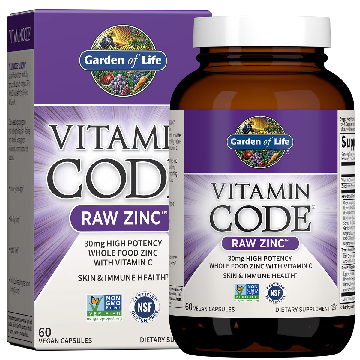 Garden of Life Vitamin Code Raw One Men's Multivitamin with Zinc Supplements for Immune and Skin Health, 30 Capsules Garden of LifeBuy Supplements Australia