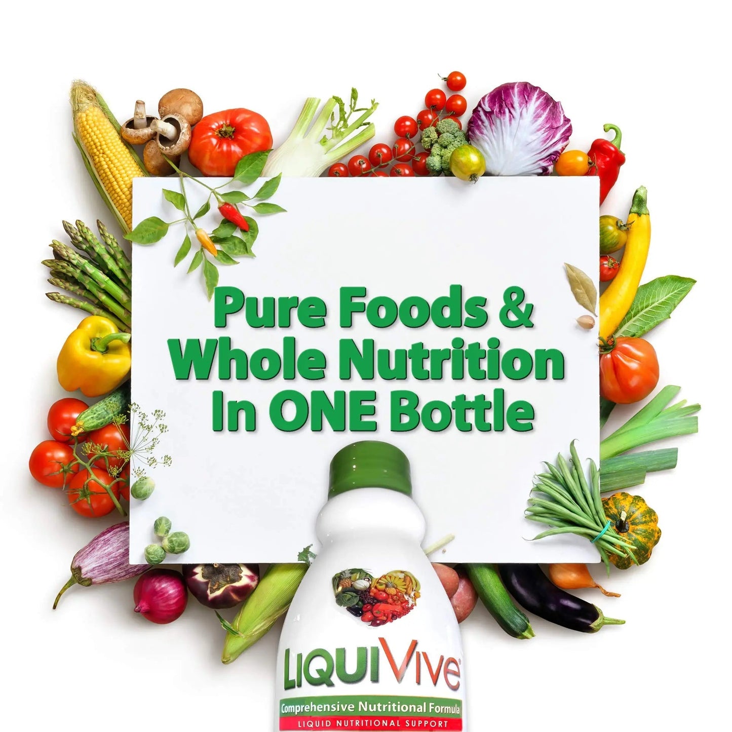 LiquiVive Liquid Vitamins Mega Nutrition | Vegetarian Daily Multivitamin Balance Immune Support Booster Superfood of Nature | Vitamin C D3 A B12 E K | Life Miracle