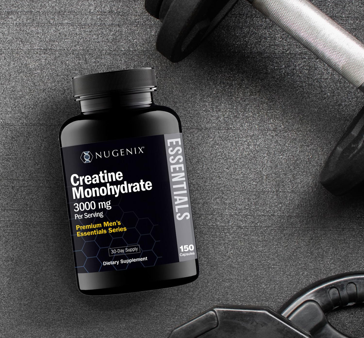 Nugenix Essentials Premium Creatine Monohydrate Pills Supplement, 3000mg, 150 Capsules NugenixBuy Supplements Australia