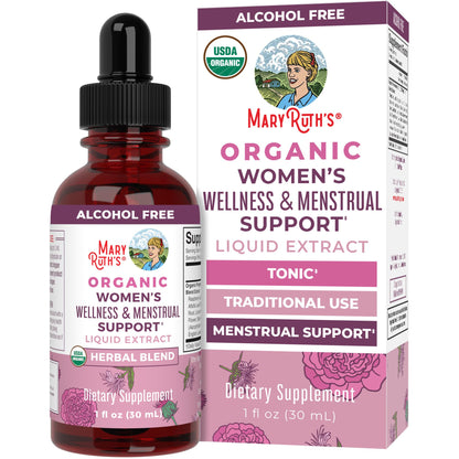 MaryRuth Organics USDA Organic Women's Wellness Liquid Herbal Supplements | Includes Stinging Nettle, Raspberry Leaf, Eleuthero Root, Chaste Tree Berry | Menstrual Support | Non-GMO, Vegan MARYRUTH'SBuy Supplements Australia