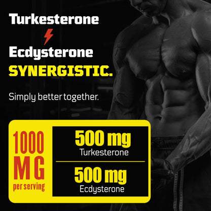 Turkesterone + Ecdysterone | Anabolic Supplement (3 Months - 180 Caps) Olympic Grade Testing - ISO 17025 Certification |1000mg - 98%-95% Purity with Lab Synthesized Cyclodextrin | Beta Ecdisterona Flight ArmourBuy Supplements Australia
