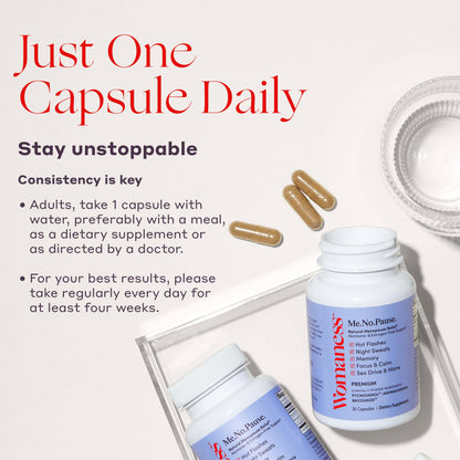 Womaness Menopause Supplements for Women - Hormone Balance for Women Perimenopause and Menopause - Ashwagandha, Pycnogenol and Bacognize for Hot Flashes, Brain Fog and Mood Hormone Free - 30 Capsules WomanessBuy Supplements Australia