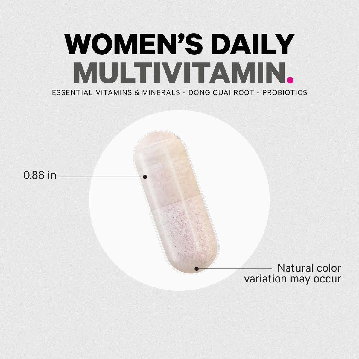 Codeage Women’s Multivitamin - Vitamins A, C, D3, E, B6, B12, Folate, Calcium, Magnesium, Iron, Dong Quai, Probiotics - 1 Capsule Per Serving Codeage