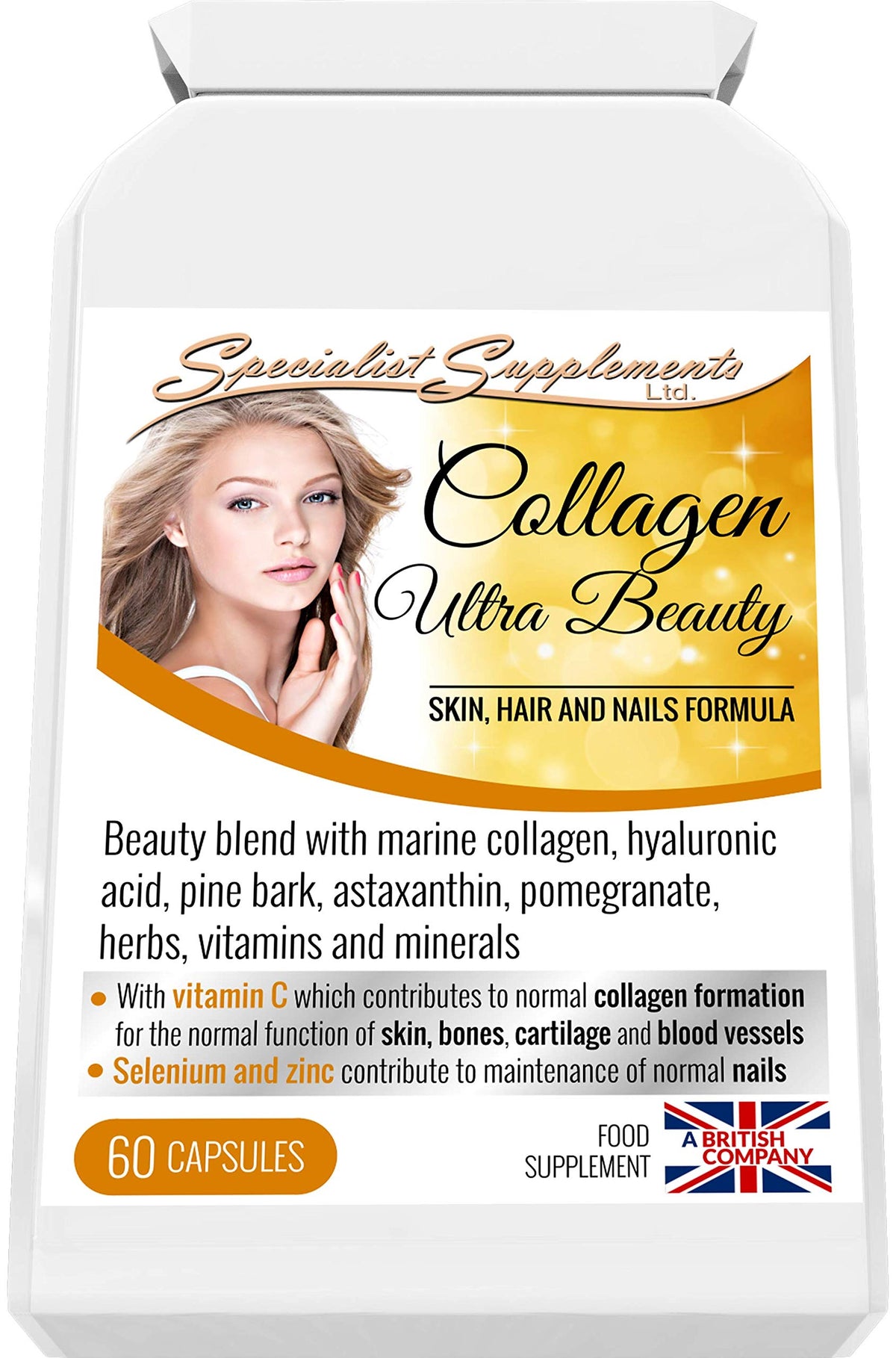 Specialist Supplements Collagen Ultra Beauty Marine Collagen, Hyaluronic Acid, Vitamin, Mineral Specialist SupplementsBuy Supplements Australia