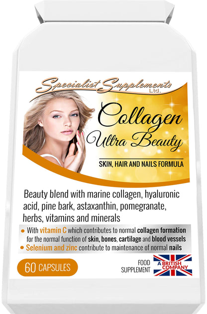Specialist Supplements Collagen Ultra Beauty Marine Collagen, Hyaluronic Acid, Vitamin, Mineral Specialist SupplementsBuy Supplements Australia