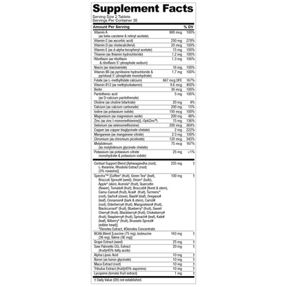 Nugenix Multivitamin for Men, Multivitamin and Support - 19 Vitamins and Minerals, Supports Free , Balance Cortisol, Promotes Nitric Oxide Production