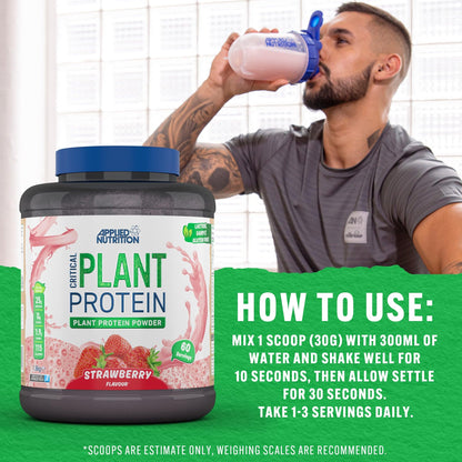 Applied Nutrition Plant Protein Powder – Critical Plant Vegan Protein Shake with SOYA Applied NutritionBuy Supplements Australia