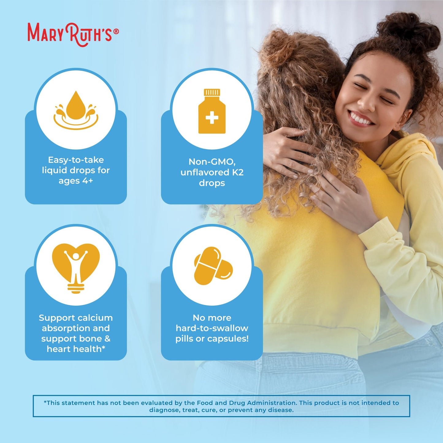 MaryRuth’s USDA Organic Vitamin K2 MK7 Liquid Drops for Adults & Kids | Sourced from Natto | Menaquinone- 7 | Vegan K2 Vitamin for Bone Health & Calcium Absorption | 1oz | Up to 90 Servings MARYRUTH'SBuy Supplements Australia