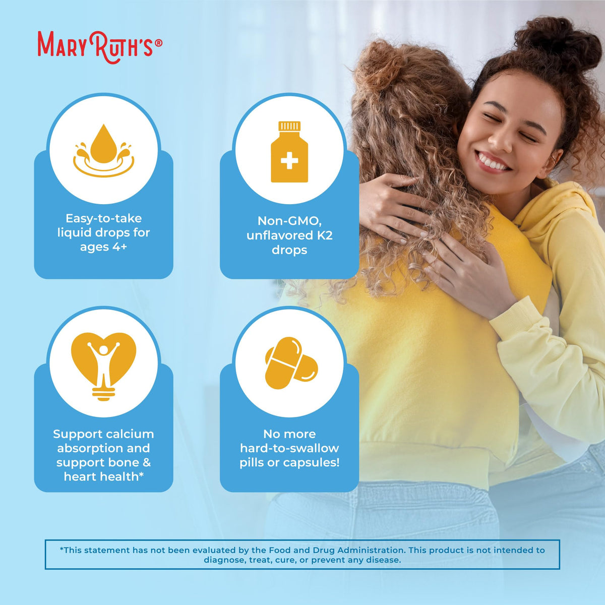 MaryRuth’s USDA Organic Vitamin K2 MK7 Liquid Drops for Adults & Kids | Sourced from Natto | Menaquinone- 7 | Vegan K2 Vitamin for Bone Health & Calcium Absorption | 1oz | Up to 90 Servings MARYRUTH'SBuy Supplements Australia