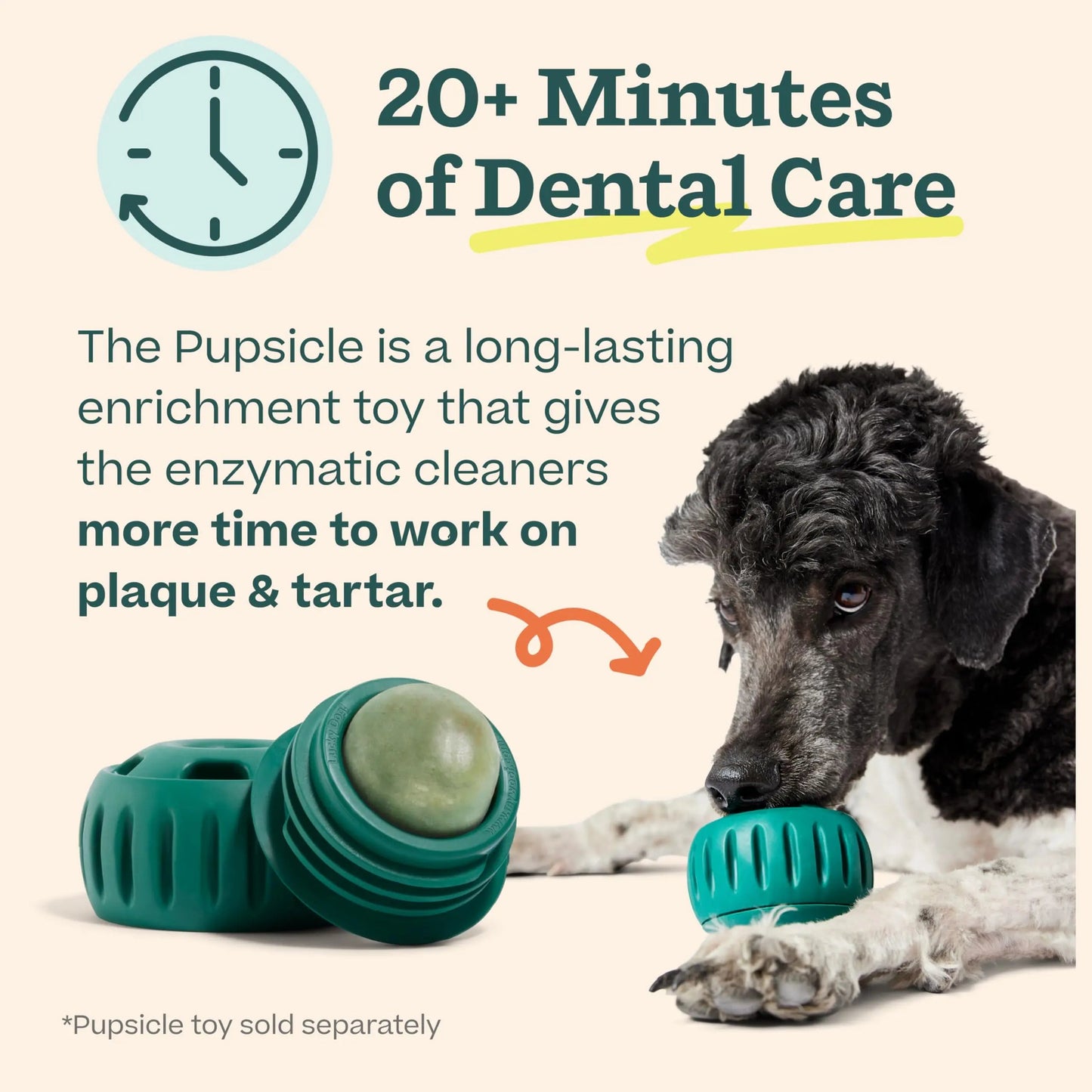 Woof Doggy Dental Pupsicle Mix - Dog Teeth Cleaning Powder for The Pupsicle - Long Lasting Postbiotic Dental Enzyme Mix to Support Oral Health for Dogs WOOFBuy Supplements Australia