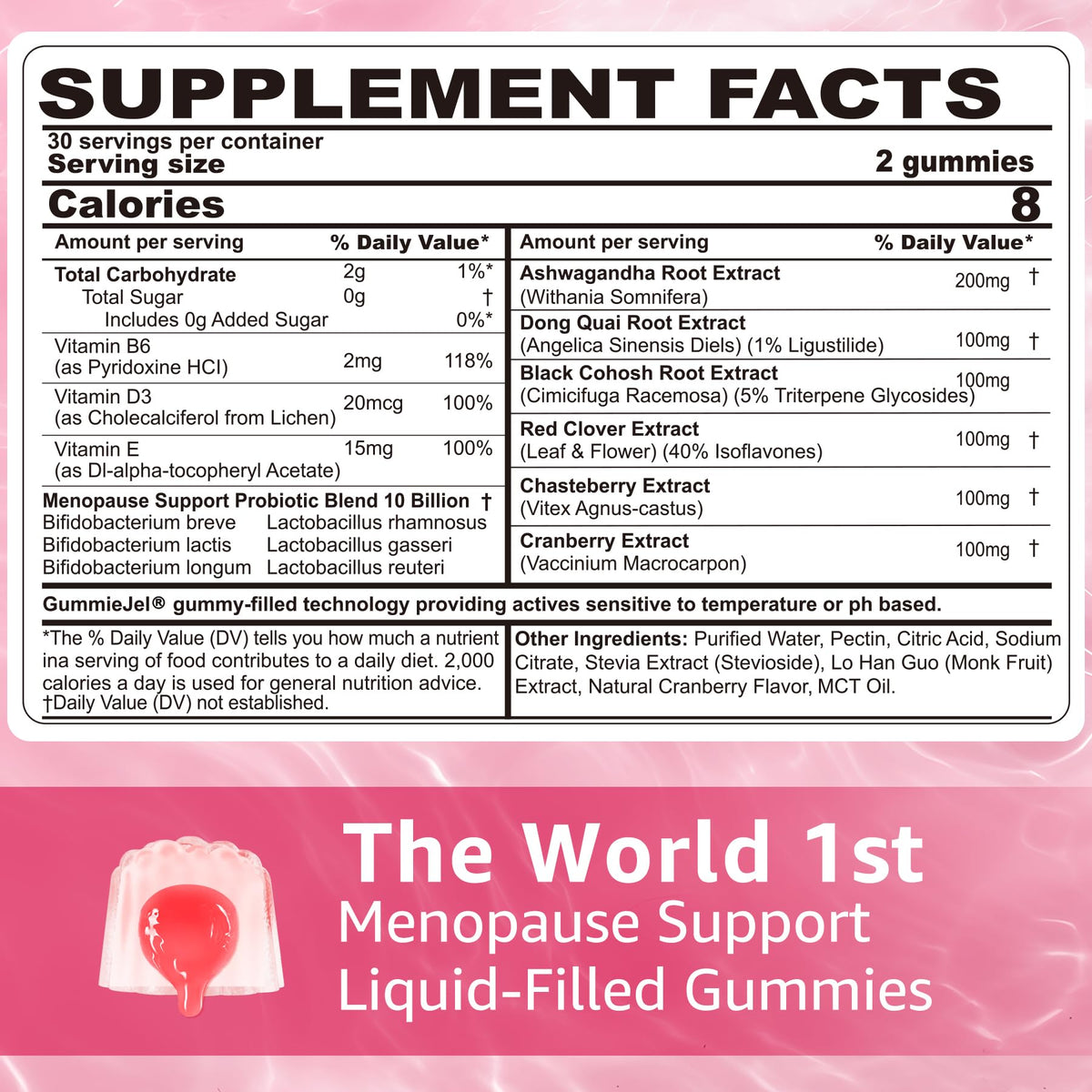 Sugar Free Menopause Supplement Gummies for Women, Menopause Probiotics (10 Billion CFU) Filled Gummy with Ashwagandha, Dong Quai & Black Cohosh for Hot Flashes, Night Sweats, Mood Swings, Gut Health NEVISSBuy Supplements Australia