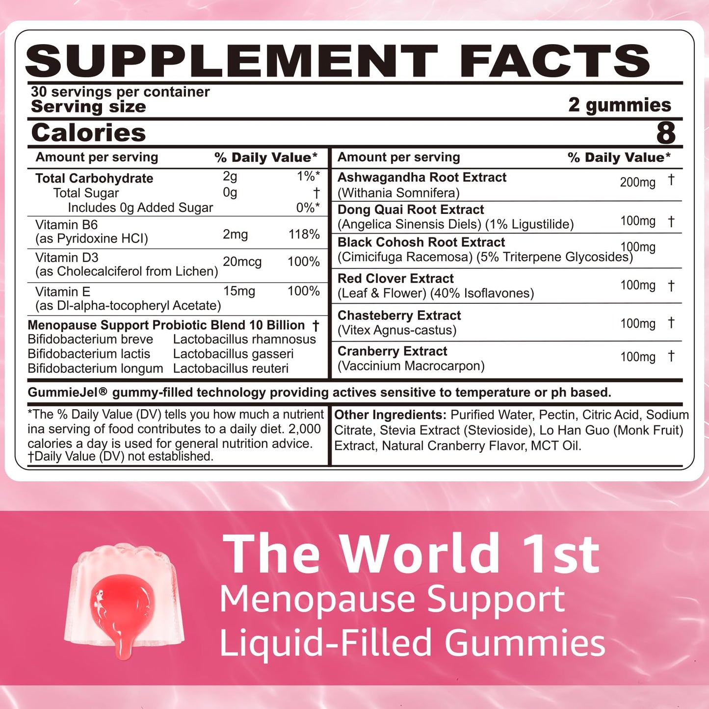 Sugar Free Menopause Supplement Gummies for Women, Menopause Probiotics (10 Billion CFU) Filled Gummy with Ashwagandha, Dong Quai & Black Cohosh for Hot Flashes, Night Sweats, Mood Swings, Gut Health NEVISSBuy Supplements Australia