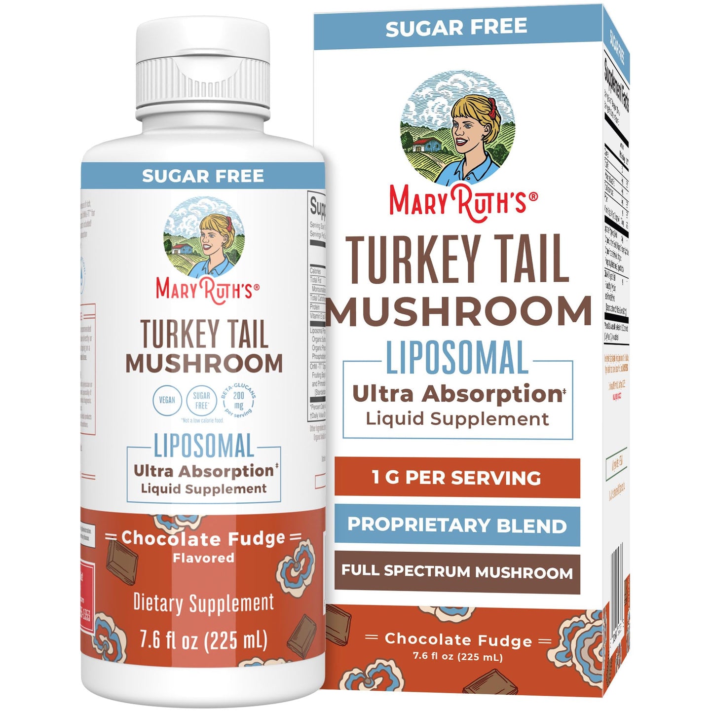 MaryRuth Organics Turkey Tail Mushroom Supplement | Ultra Absorption Liposomal | Full Spectrum | 200mg Beta-Glucans Per Serving | Vegan | 7.6 oz | 15 Servings MARYRUTH'SBuy Supplements Australia