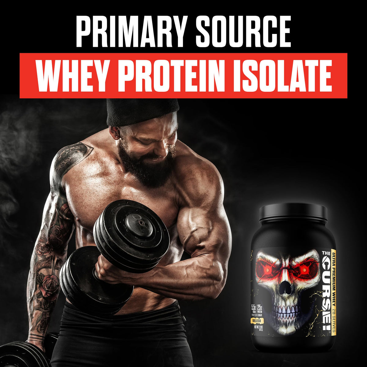 JNX SPORTS The Curse! Ultra Premium Whey Protein Powder Vanilla Bean 2lb | 25g Protein JNX SPORTSBuy Supplements Australia