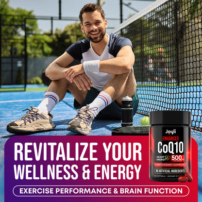 CoQ10 500mg + Magnesium Glycinate Gummies Bundle – High Absorption Coenzyme Q10 120 Softgels & 60 Sugar-Free Sleep Gummies – Heart, Energy & Mood Support – Enhanced Formula, USA Made JOYLI NutritionBuy Supplements Australia